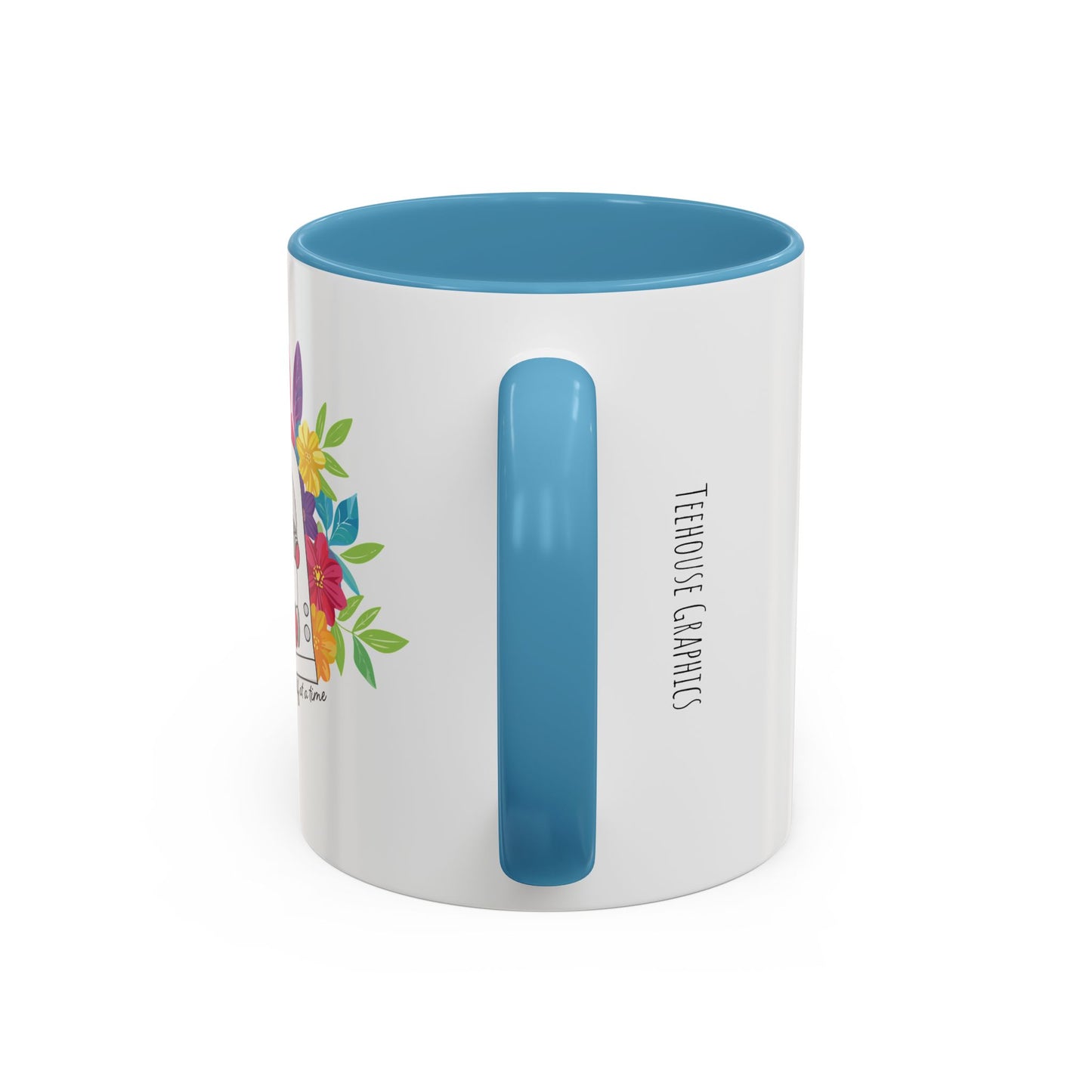 Floral Doodle Microscope Accent Coffee Mug (11, 15oz)