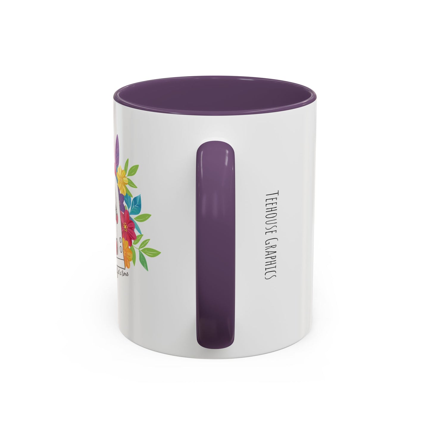 Floral Doodle Microscope Accent Coffee Mug (11, 15oz)