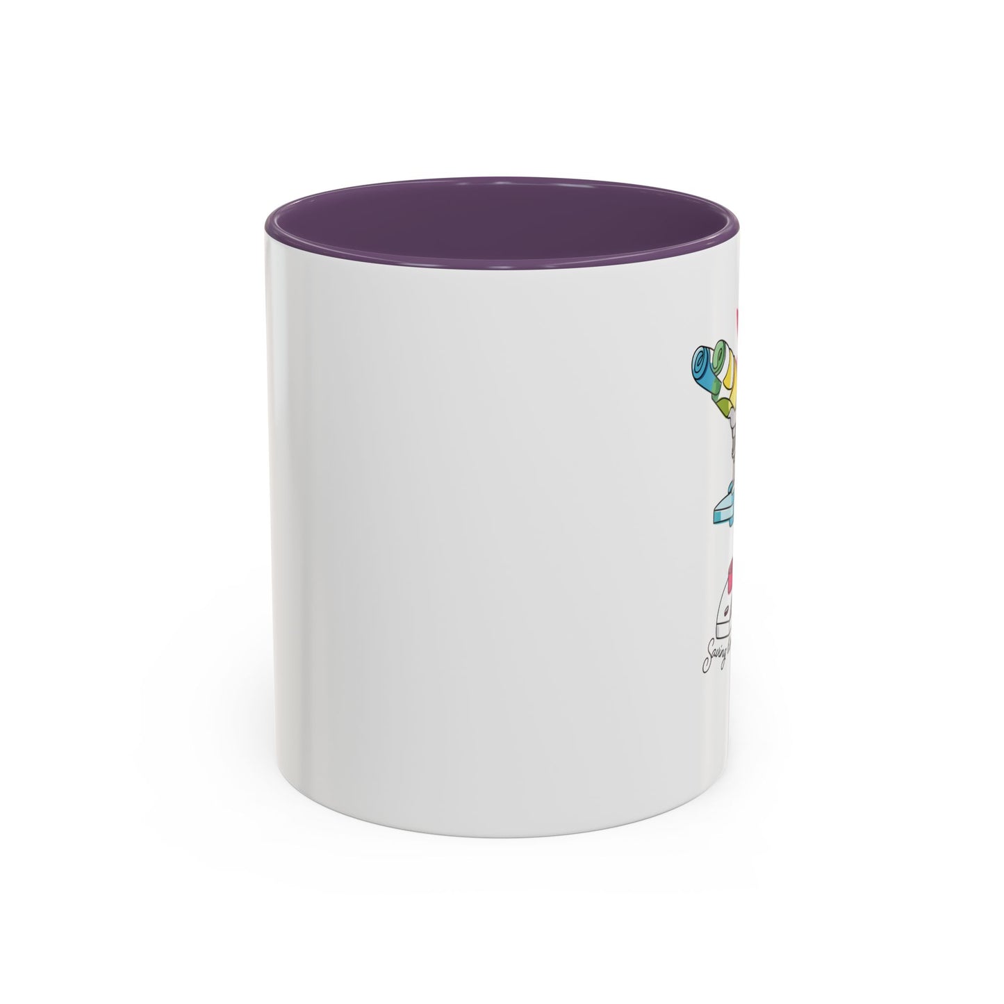 Floral Doodle Microscope Accent Coffee Mug (11, 15oz)