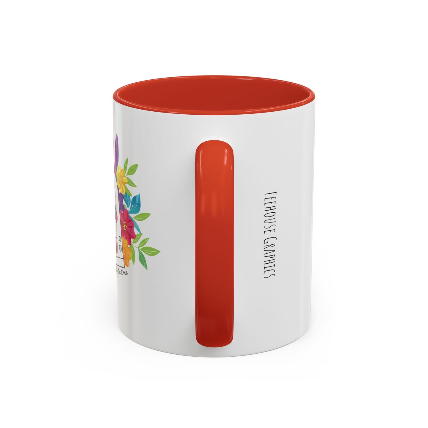 Floral Doodle Microscope Accent Coffee Mug (11, 15oz)