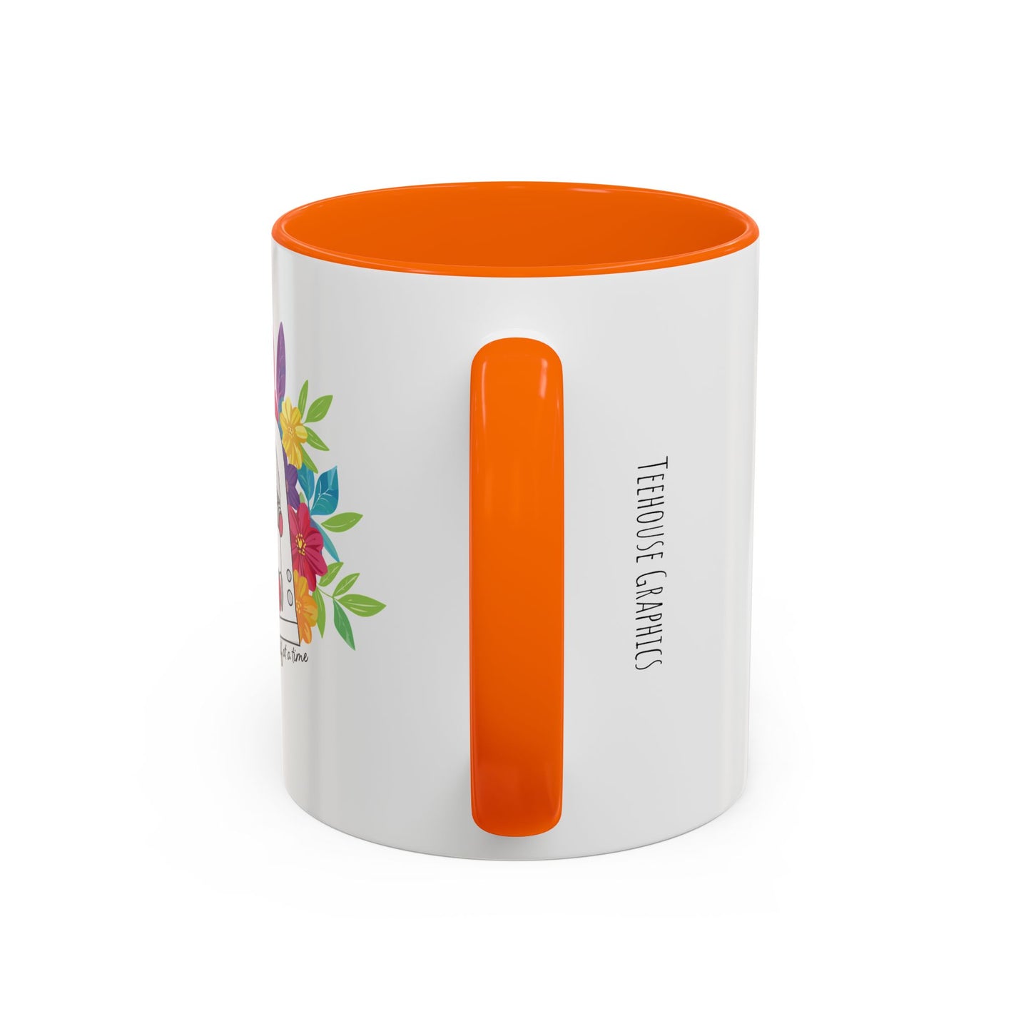 Floral Doodle Microscope Accent Coffee Mug (11, 15oz)
