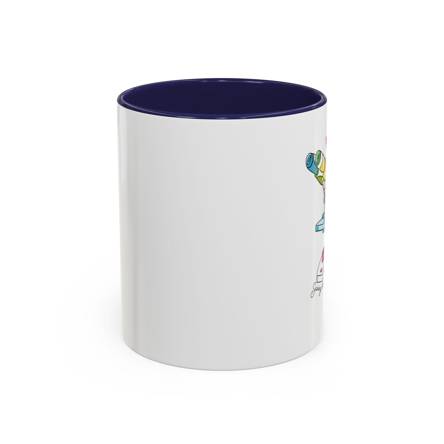 Floral Doodle Microscope Accent Coffee Mug (11, 15oz)