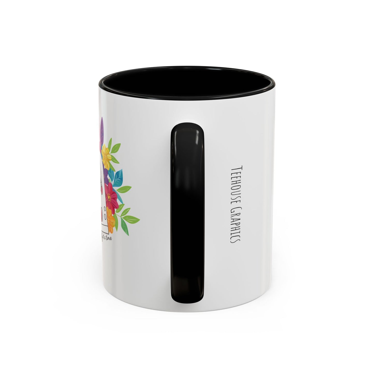 Floral Doodle Microscope Accent Coffee Mug (11, 15oz)