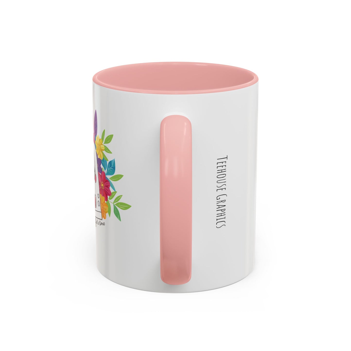 Floral Doodle Microscope Accent Coffee Mug (11, 15oz)