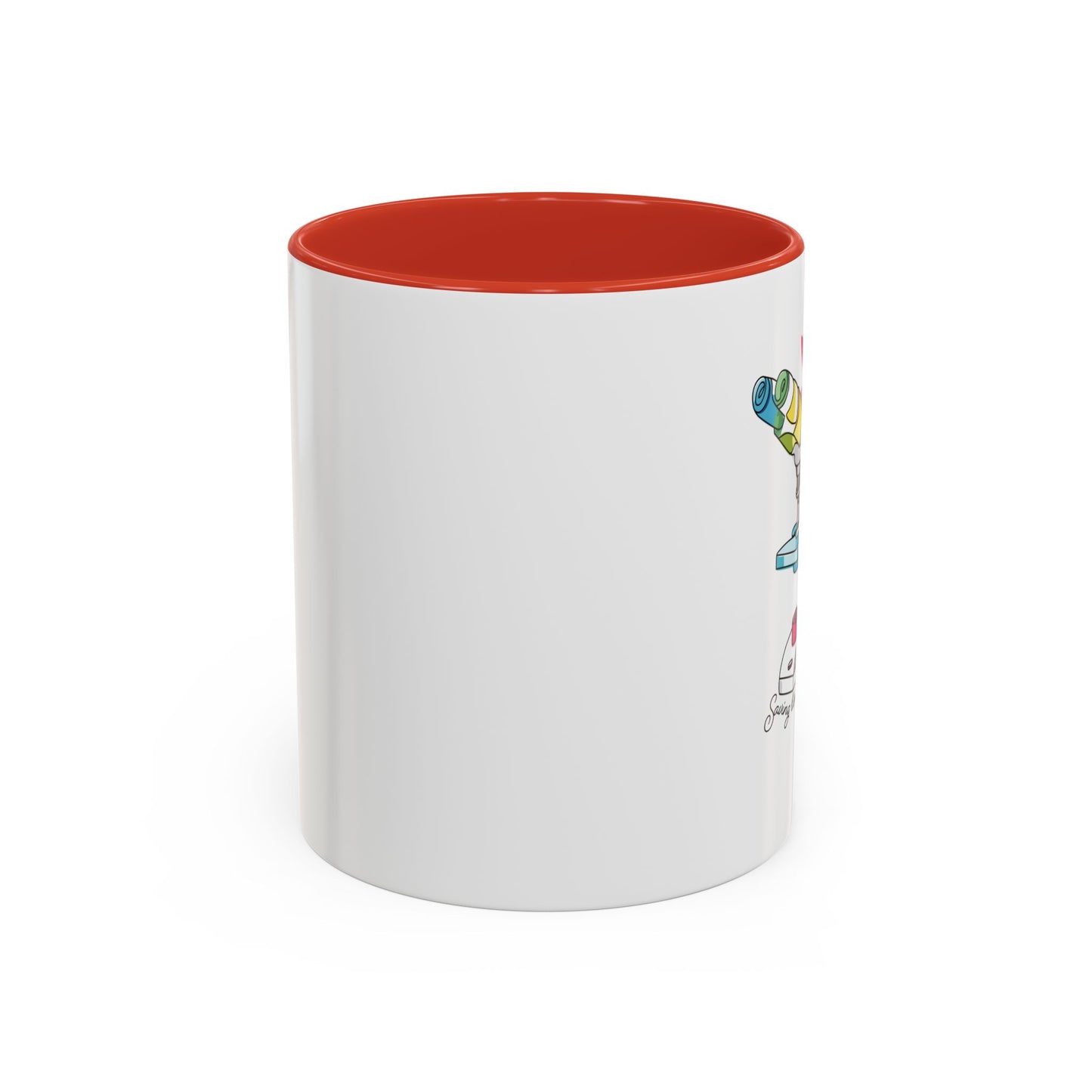 Floral Doodle Microscope Accent Coffee Mug (11, 15oz)