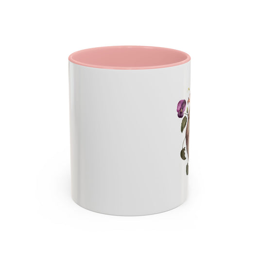Floral Heart Organ Illustration Mug