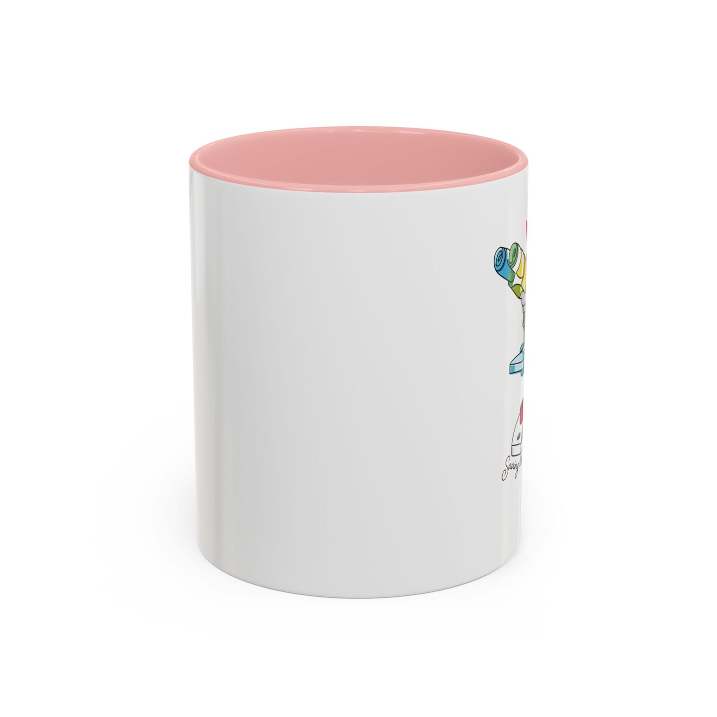 Floral Doodle Microscope Accent Coffee Mug (11, 15oz)