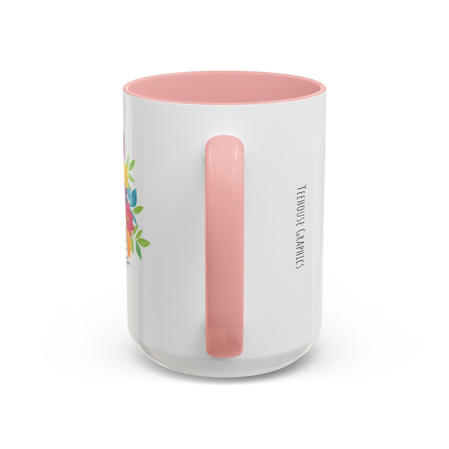 Floral Doodle Microscope Accent Coffee Mug (11, 15oz)