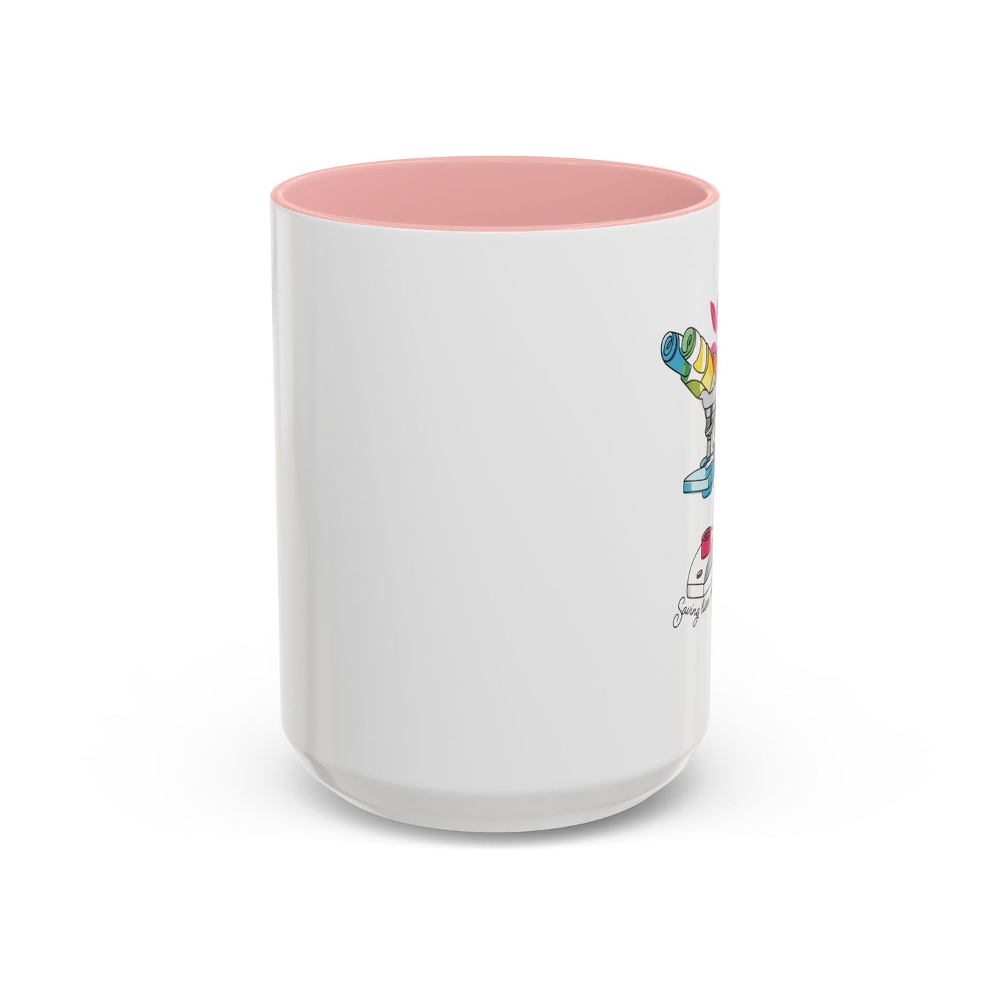 Floral Doodle Microscope Accent Coffee Mug (11, 15oz)