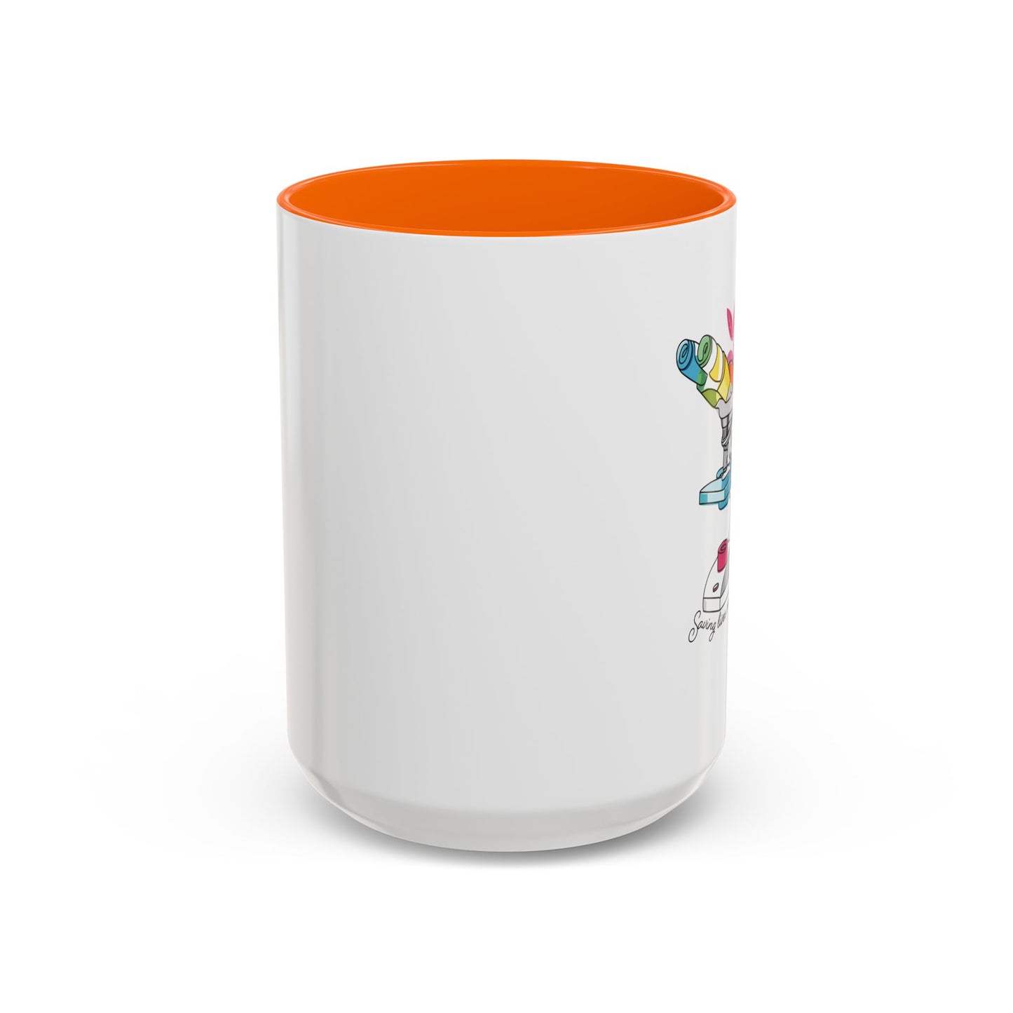 Floral Doodle Microscope Accent Coffee Mug (11, 15oz)